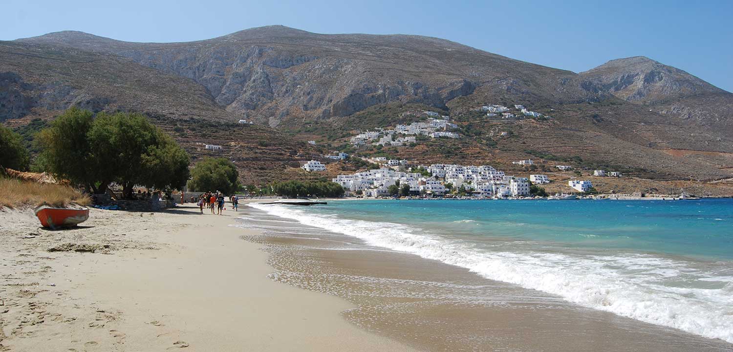 The Sandy Beach of Aegiali Amorgos